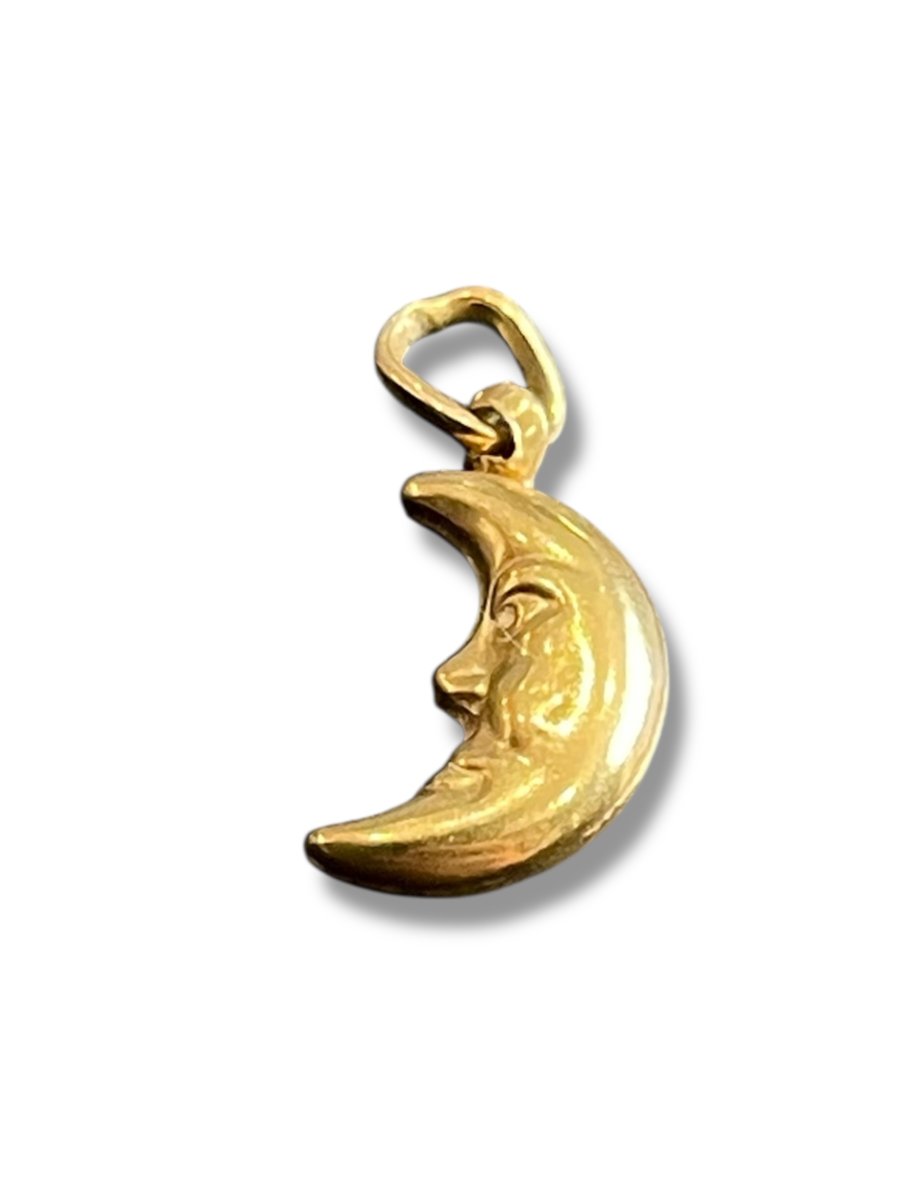 Pendentif lune en or -photo-2