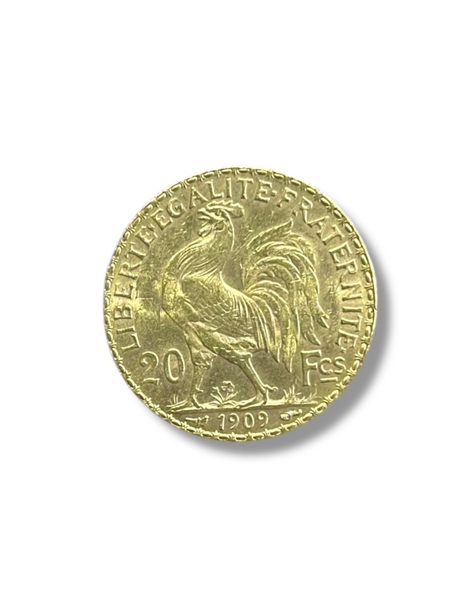 Pièce 20 francs or Marianne Coq 1909-photo-2
