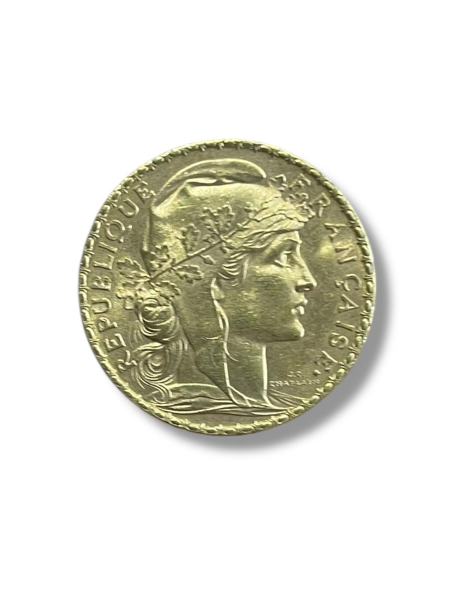 Pièce 20 francs or Marianne Coq 1909-photo-1