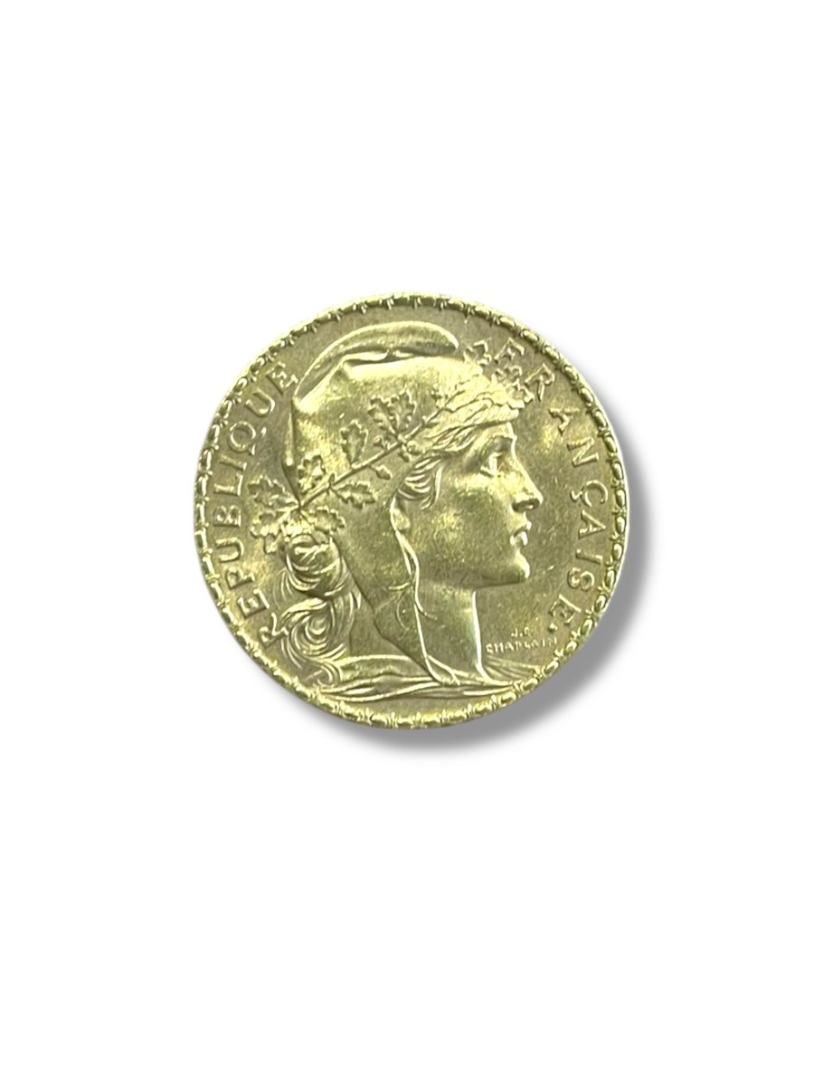 Pièce 20 francs or Marianne Coq 1909-photo-3