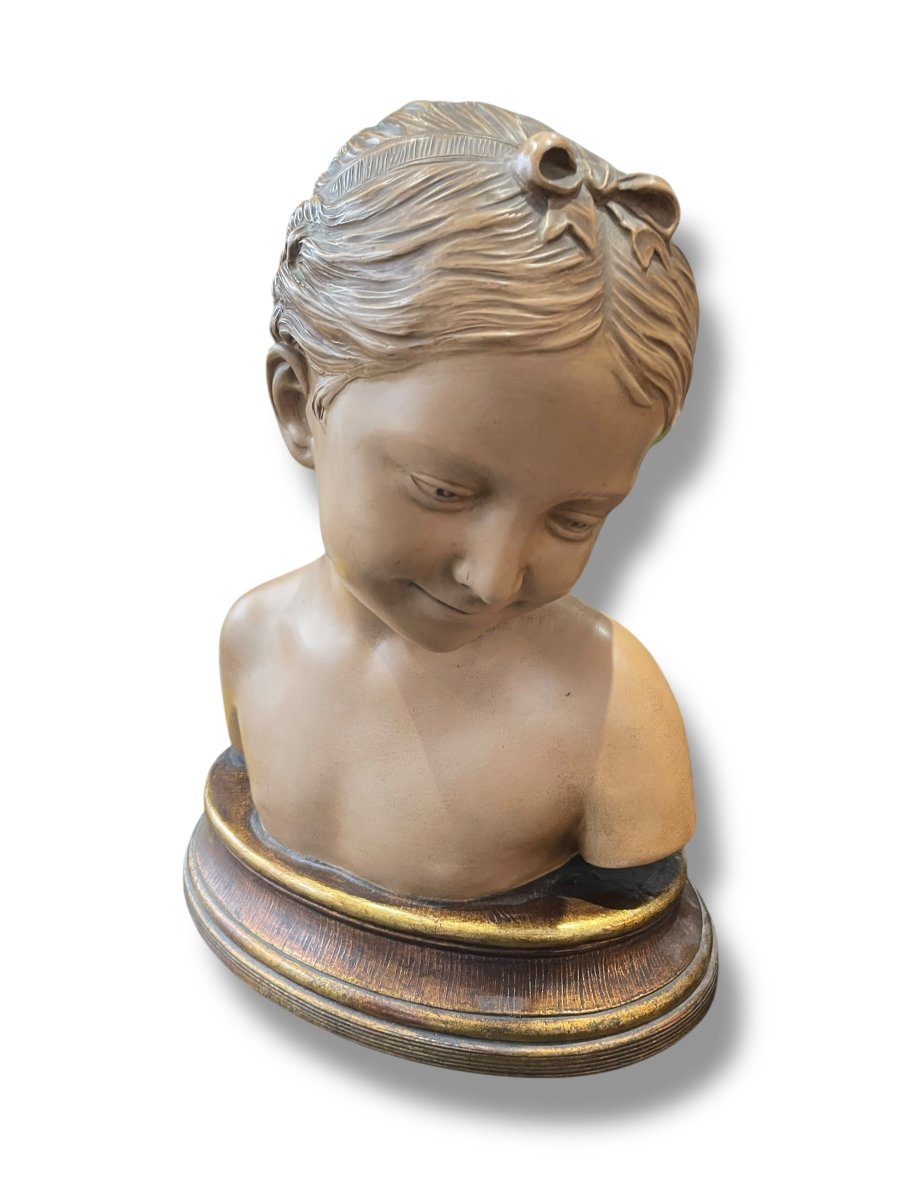 Terracotta Bust Of The Laughing Woman After Pigalle-photo-2