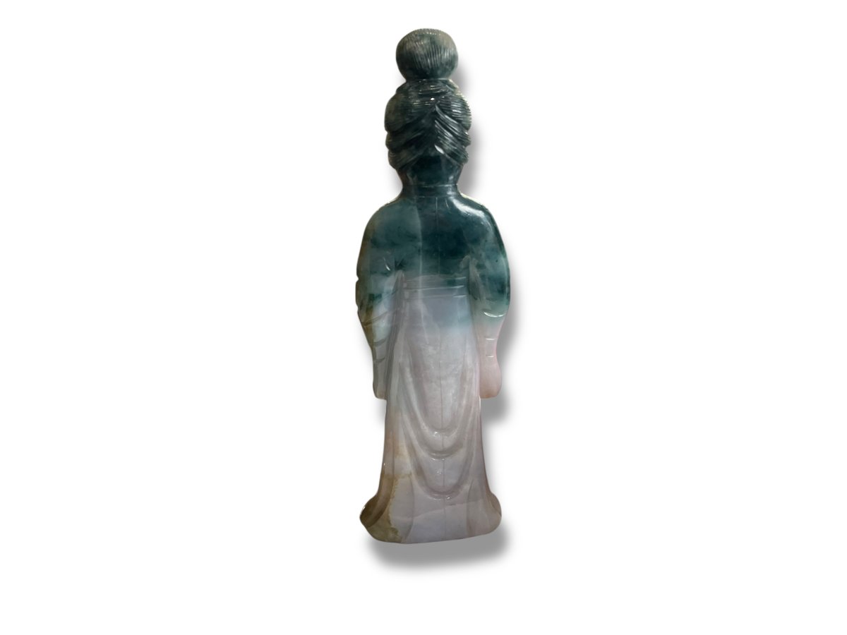 Chinese Deity With Jadeite Vase-photo-2