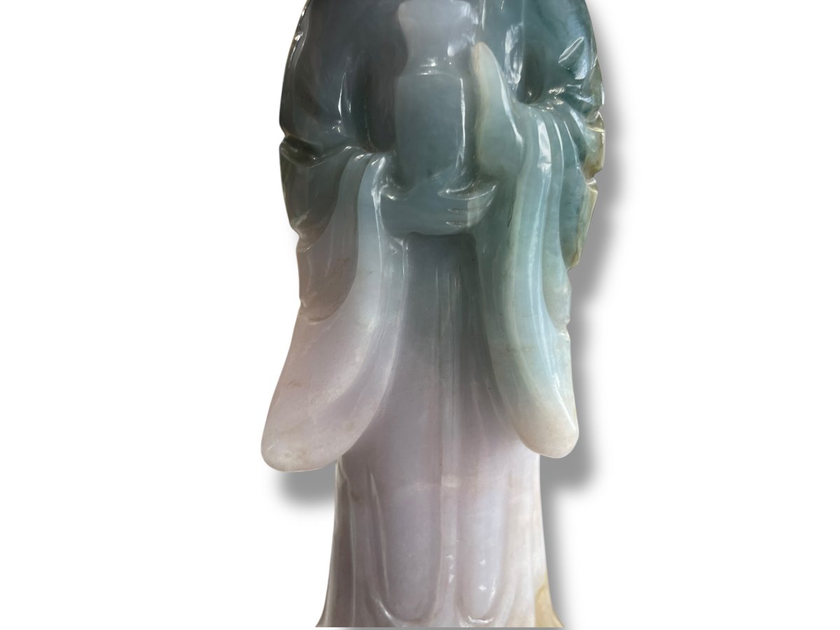 Chinese Deity With Jadeite Vase-photo-7