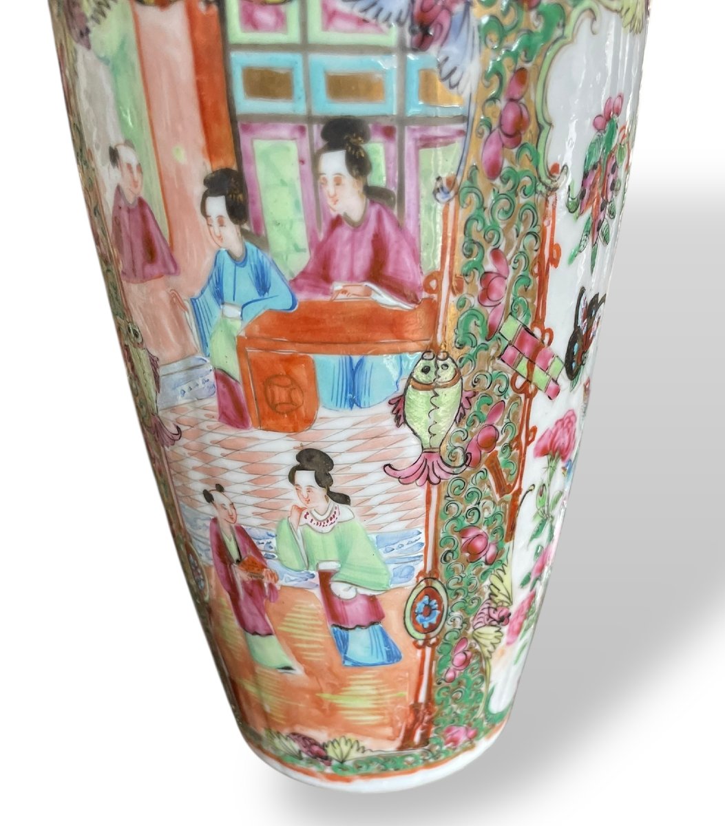 Paire de vases en Porcelaine de Canton -photo-8