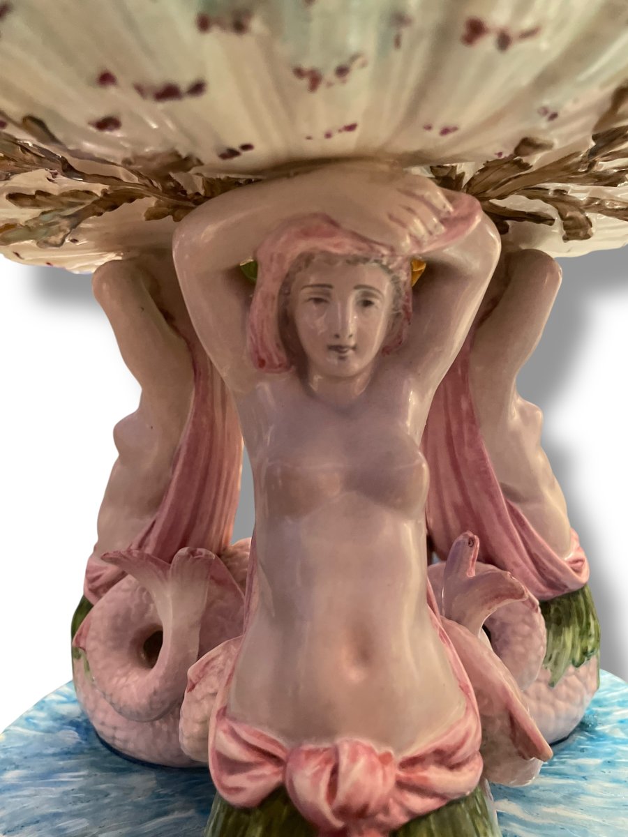 Vieillard In Bordeaux Important Mermaids Centerpiece-photo-4