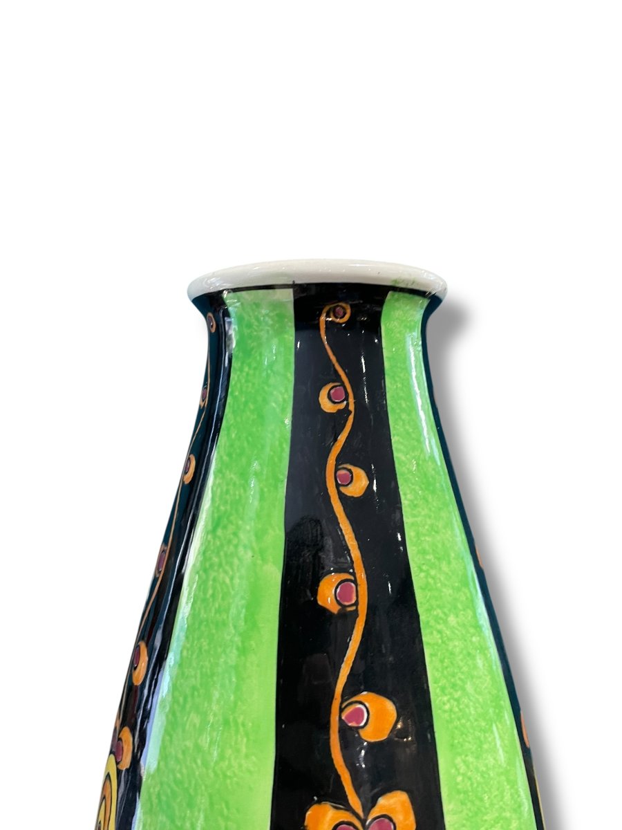 Art Deco Catteau Vase For Boch Frères Keramis-photo-2
