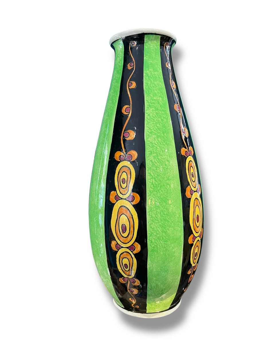 Art Deco Catteau Vase For Boch Frères Keramis