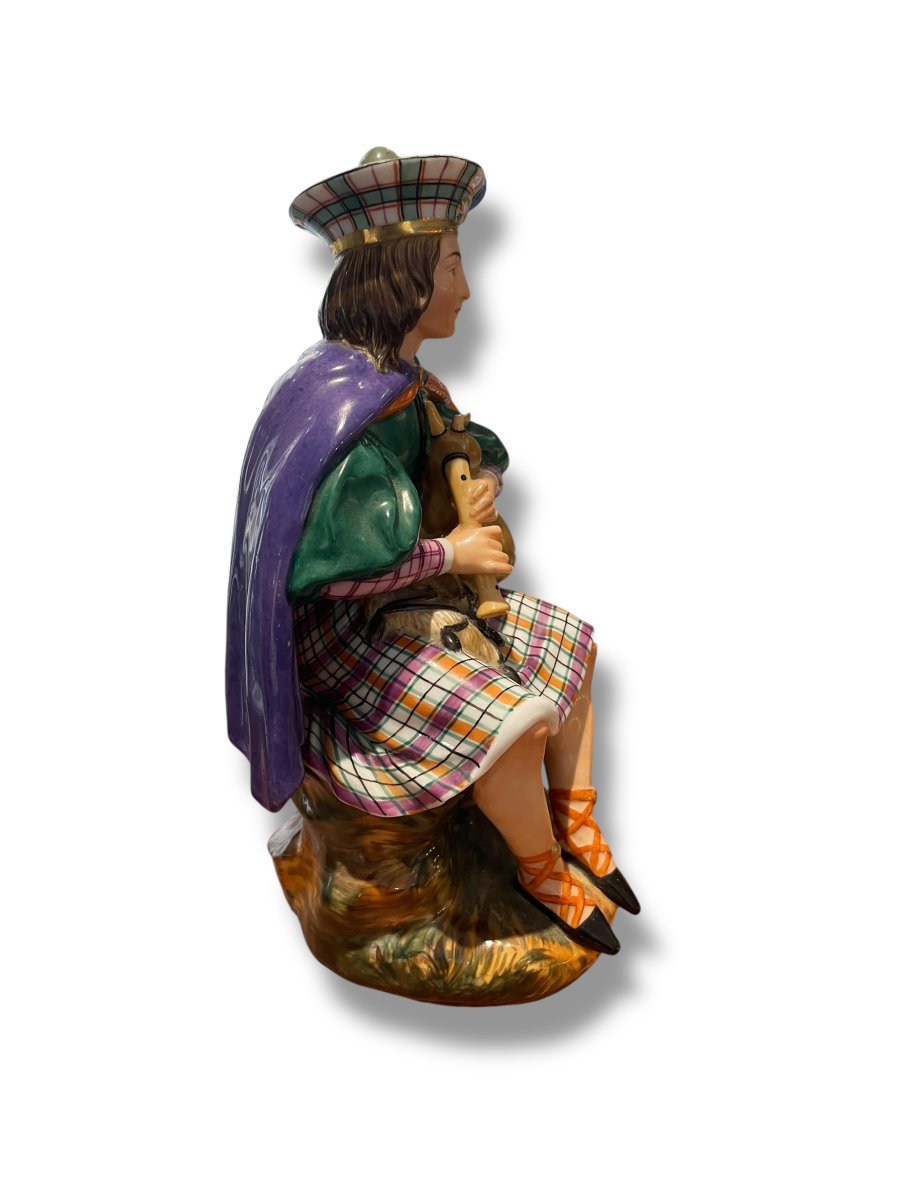 Jacob PETIT Ecossais  et cornemuse en porcelaine-photo-3