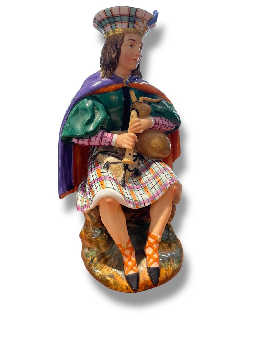 Jacob PETIT Ecossais  et cornemuse en porcelaine-photo-4