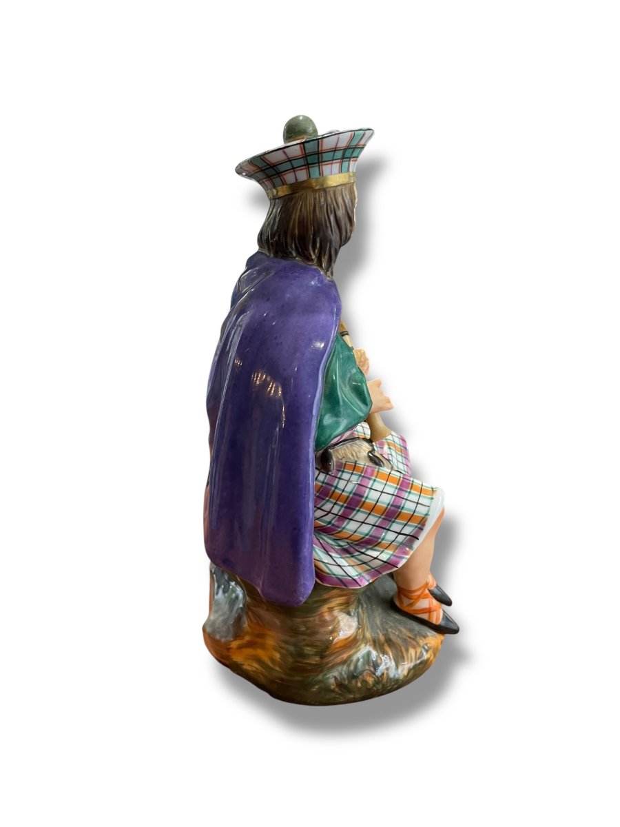 Jacob PETIT Ecossais  et cornemuse en porcelaine-photo-2