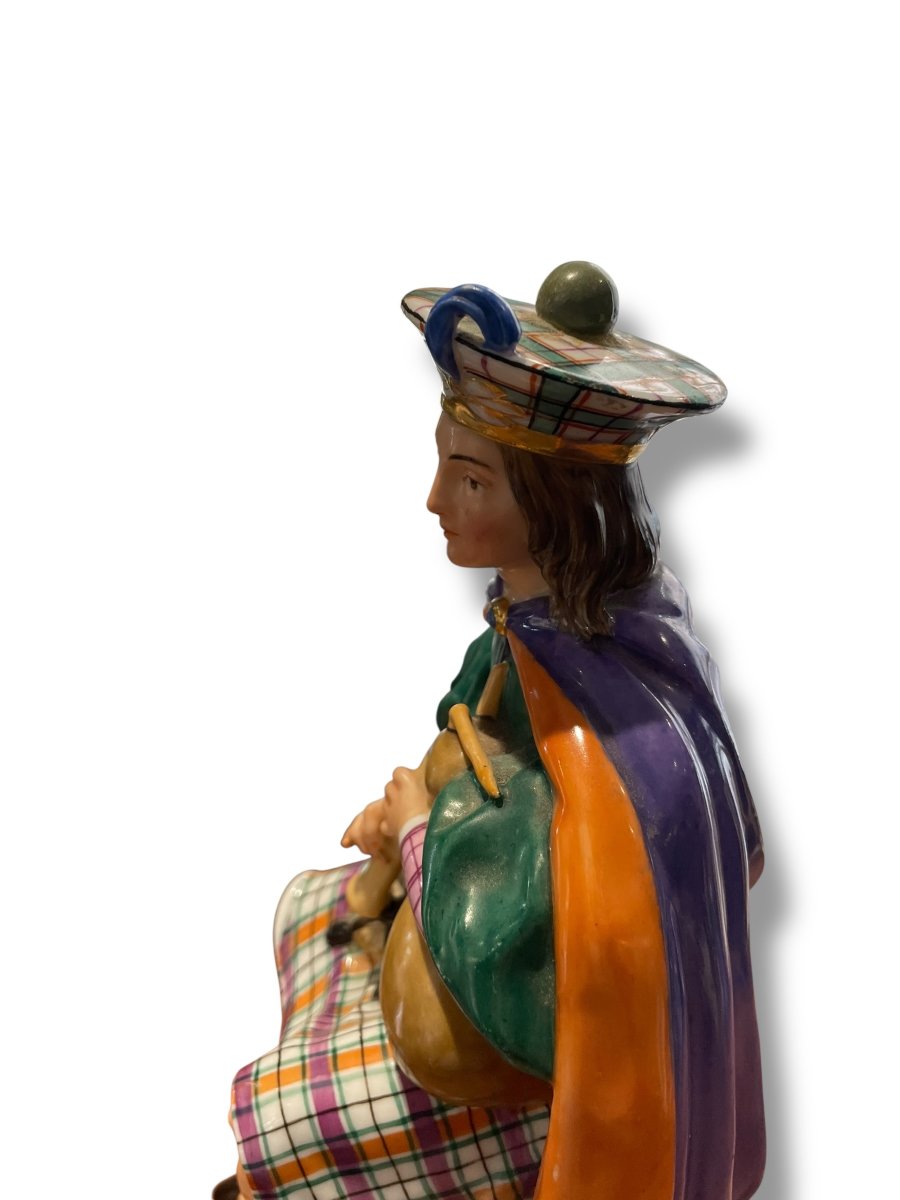 Jacob PETIT Ecossais  et cornemuse en porcelaine-photo-4
