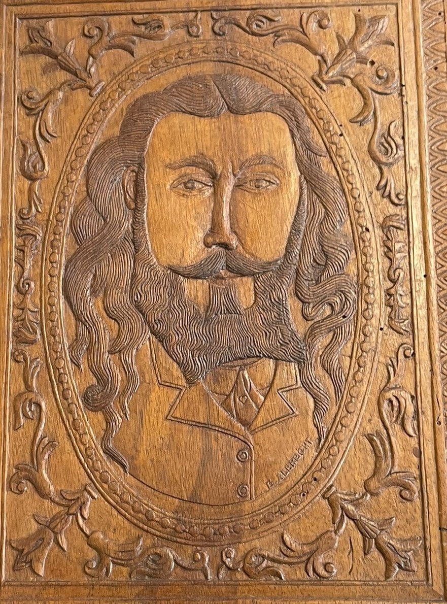 Art populaire Portrait d'homme signé Albrecht-photo-5