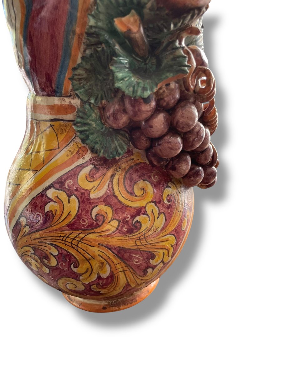 Important Polychrome Terracotta Bust Of A Sicilian Woman Caltagirone-photo-4
