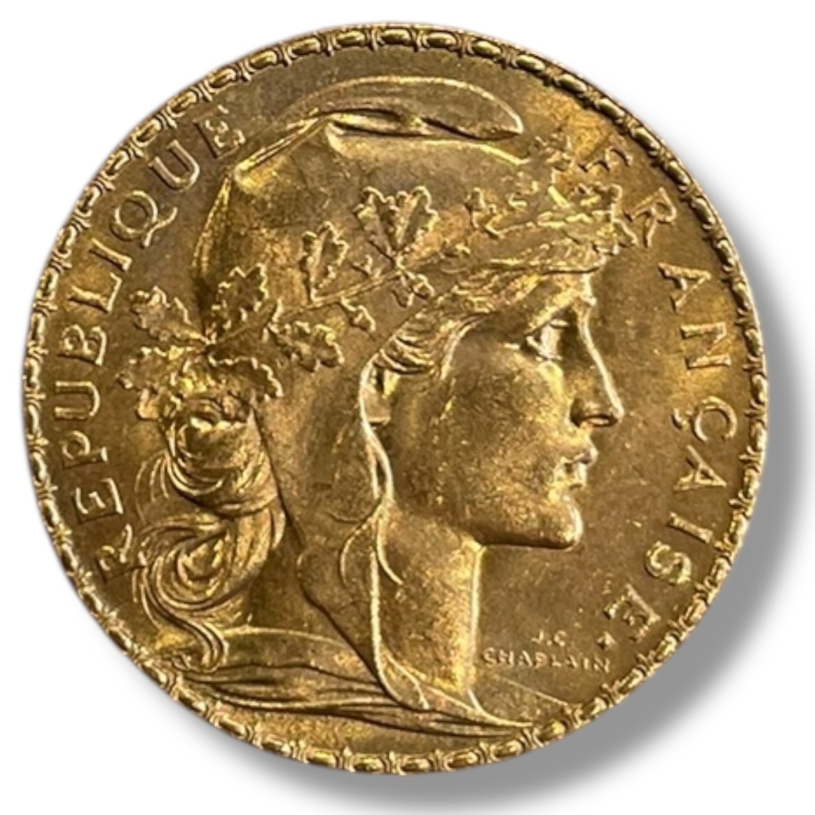 20 Francs Gold Coin Rooster Marianne 1907