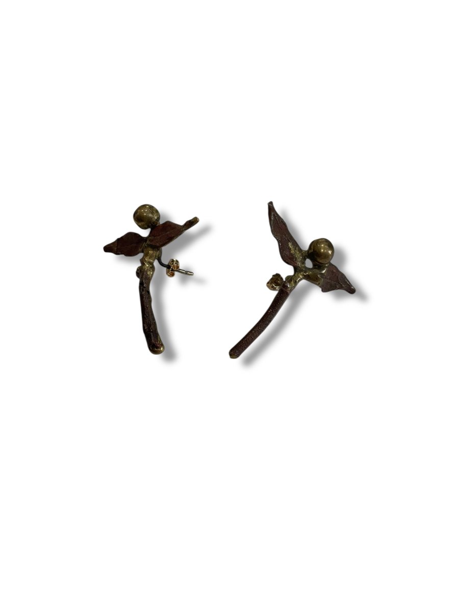 Claude Lalanne Dragonfly Plant Earrings-photo-1