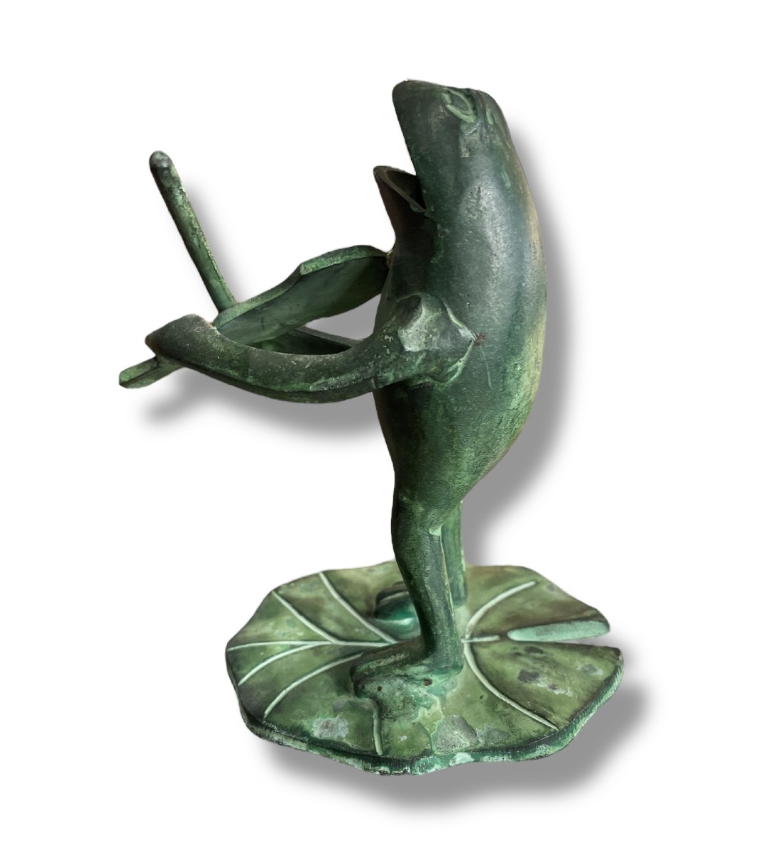 Bronze Musician Frog The Violinist