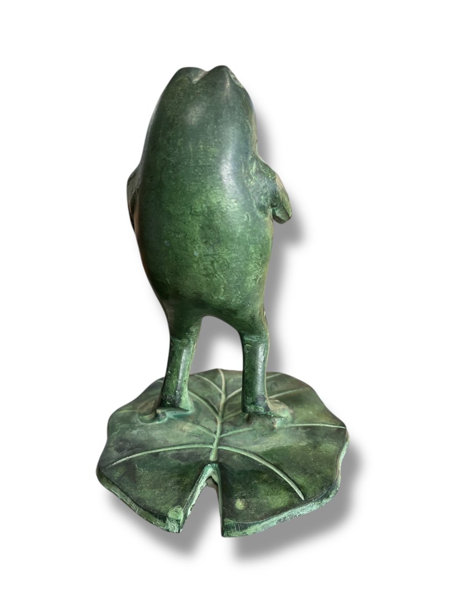 Bronze Musician Frog The Trumpeter-photo-3
