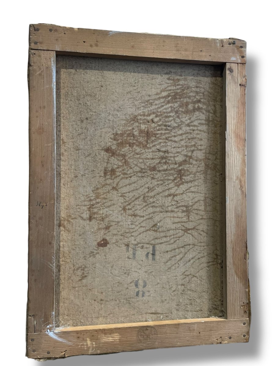 Nature morte aux roses huile sur toile-photo-8