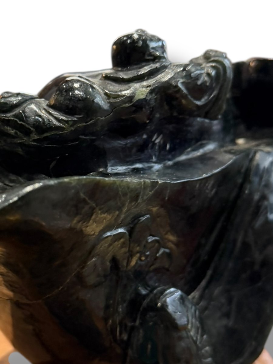 China Nephrite Jade Brush Pot -photo-2