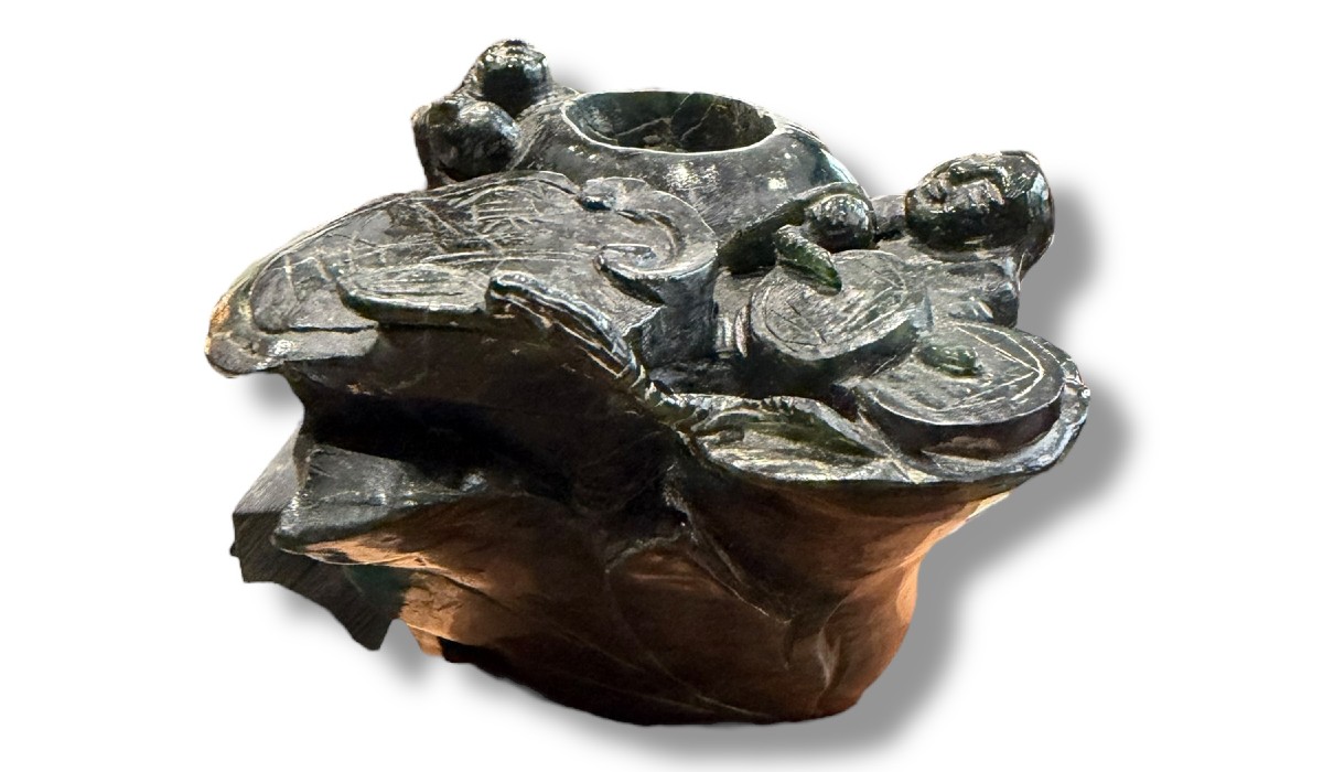 China Nephrite Jade Brush Pot 