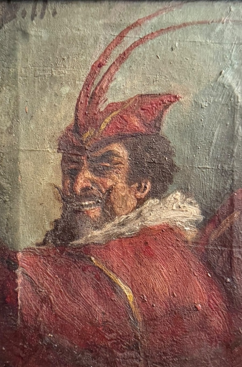 Méphistophélès huile sur toile XIXeme-photo-4