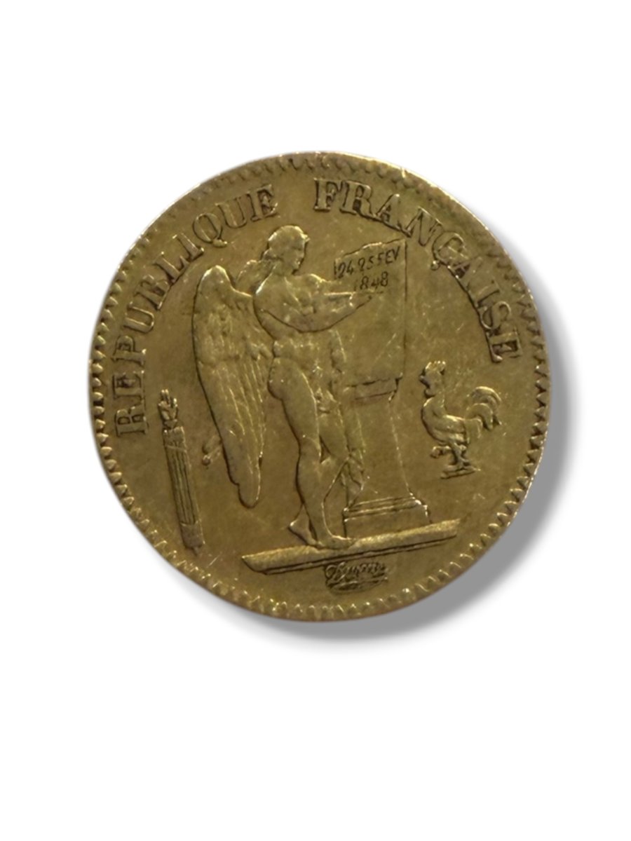 20 Francs Gold Genius Coin 1848-photo-4