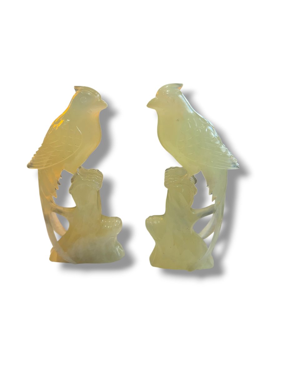 Pair Of Chinese Serpentine Birds-photo-1