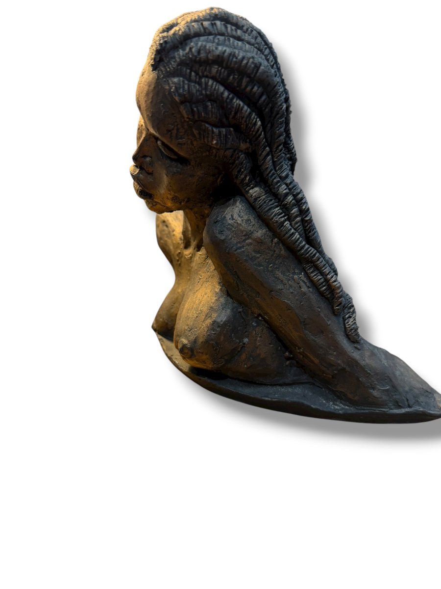 Ejolan Terracotta Bust Of An African Woman-photo-3