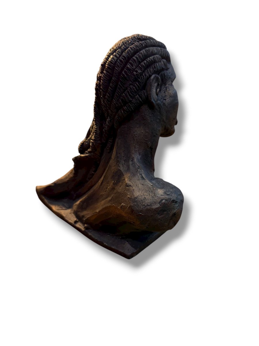Ejolan Terracotta Bust Of An African Woman-photo-2