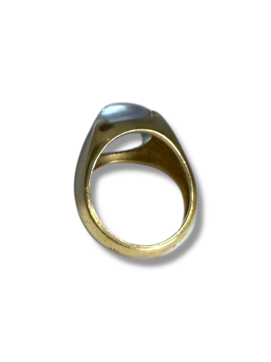 Baccarat Yellow Gold Crystal Ring-photo-4