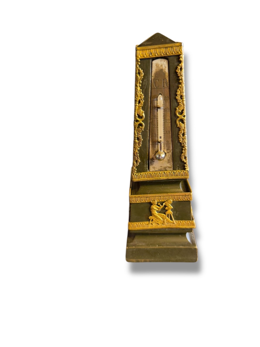 Obelisk Thermometer Empire Allegory Of The Arts-photo-4