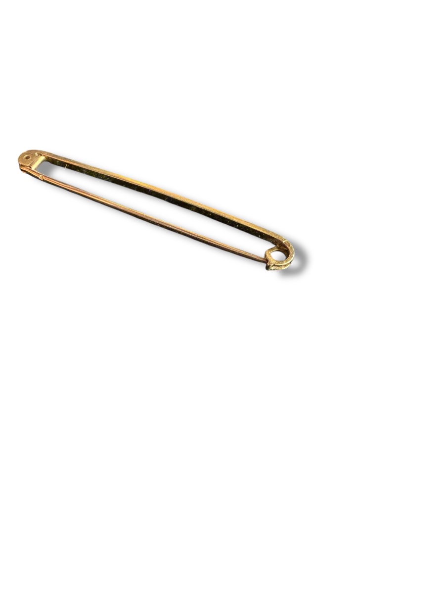 Broche épingle à nourrice en or -photo-5