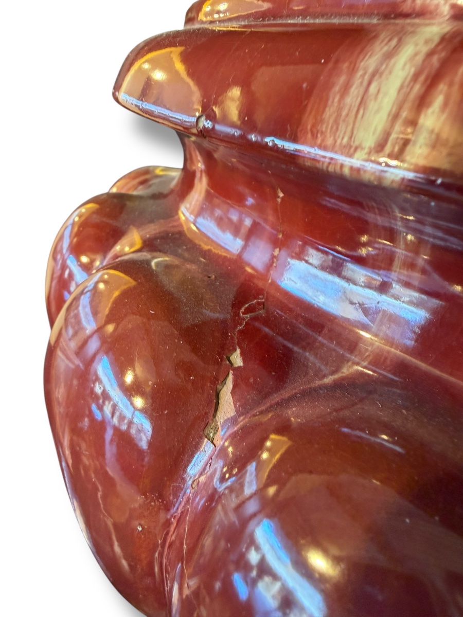 MASSIER Important cache pot Bordeaux -photo-2