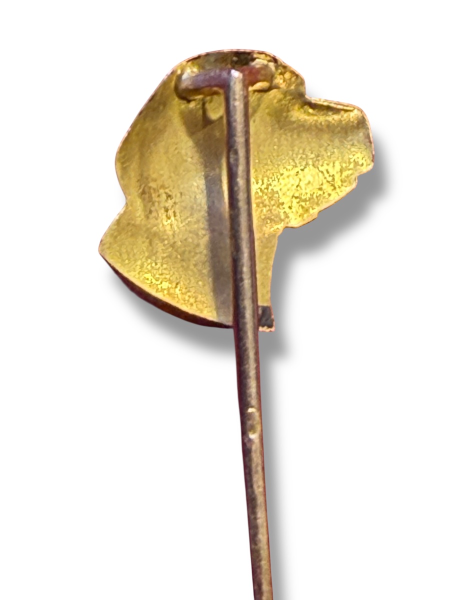 Gold Dog Head Pin-photo-4