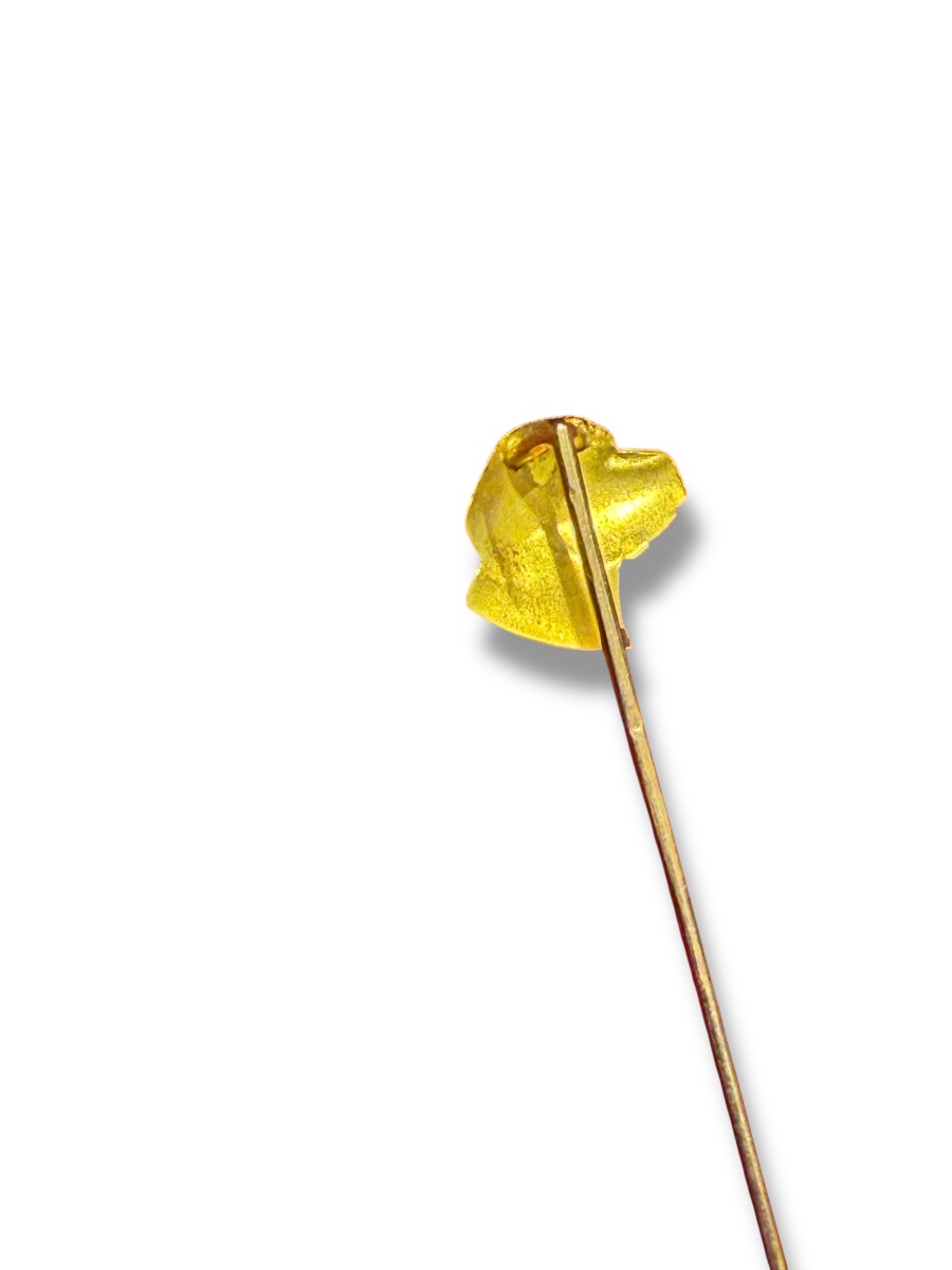 Gold Dog Head Pin-photo-7