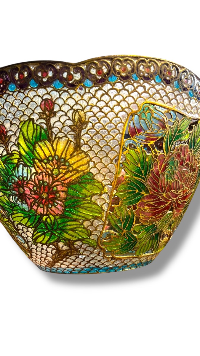 Importante coupe chinoise plique à jour -photo-3