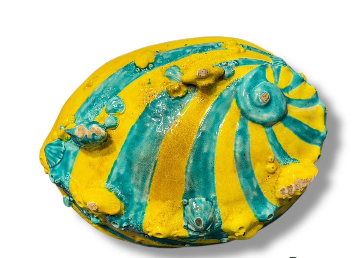 Japon MEIJI Important plat polychrome en forme de coquillage-photo-7