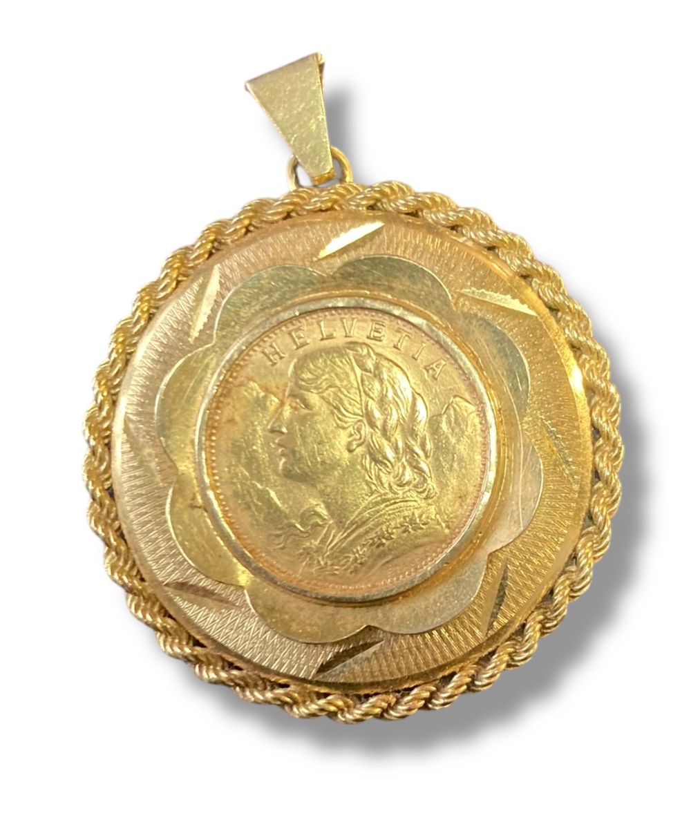 20 Franc Gold Pendant 