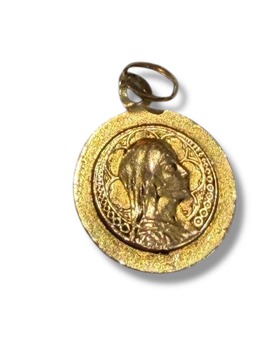 Profil de Vierge médaille en or-photo-2