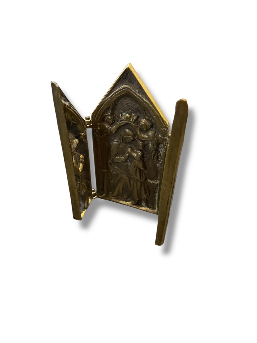 Triptyque de voyage en bronze-photo-3