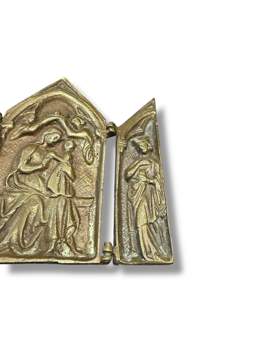 Triptyque de voyage en bronze-photo-3