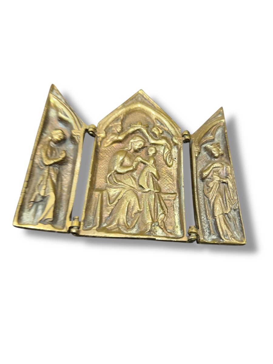 Triptyque de voyage en bronze-photo-4