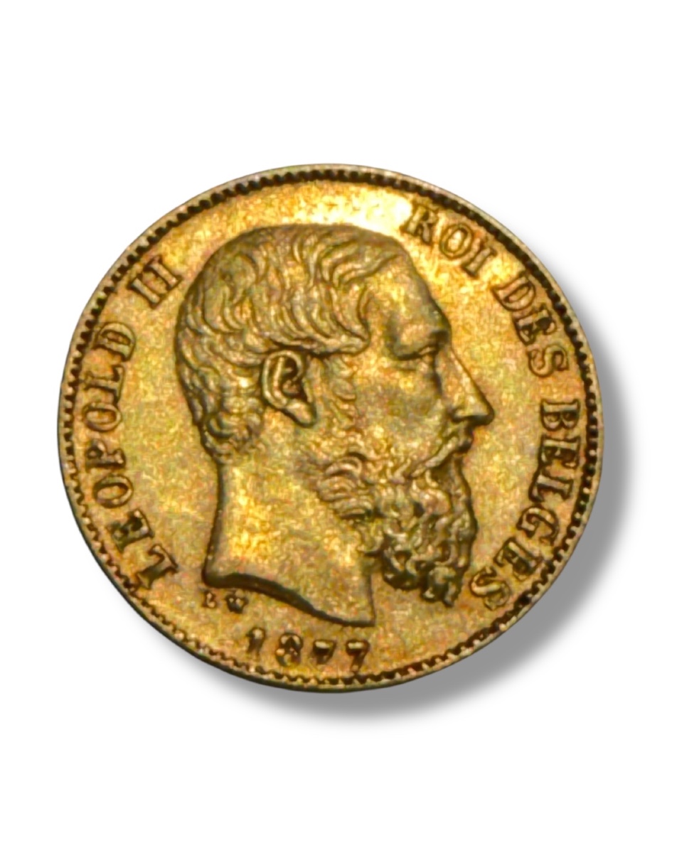 20 Francs Gold Coin Of Leopold Ii, 1877