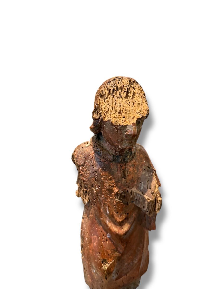 Figure de Saint polychrome XVIIIeme -photo-7