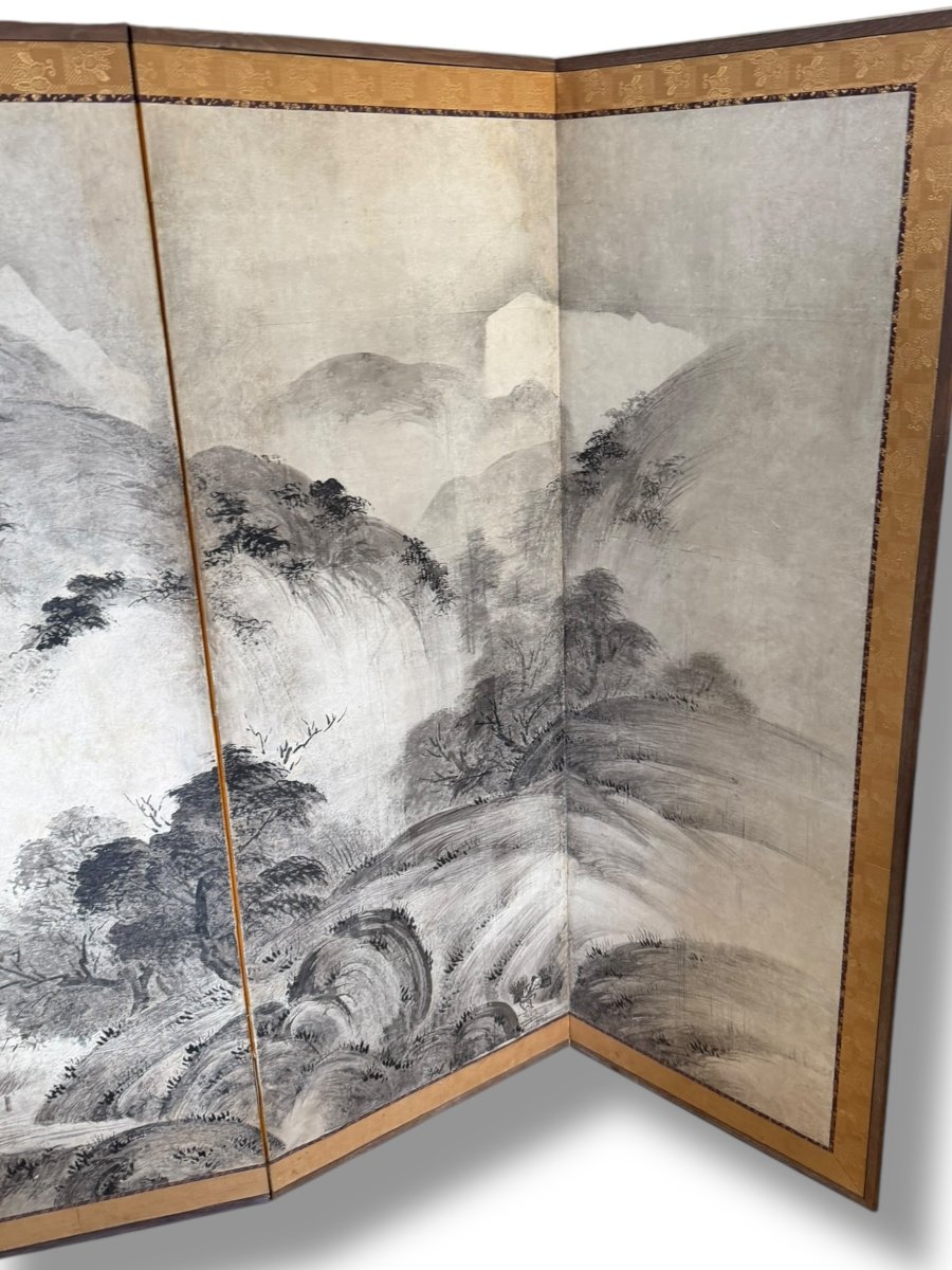 Important Japanese Meiji Screen-photo-2