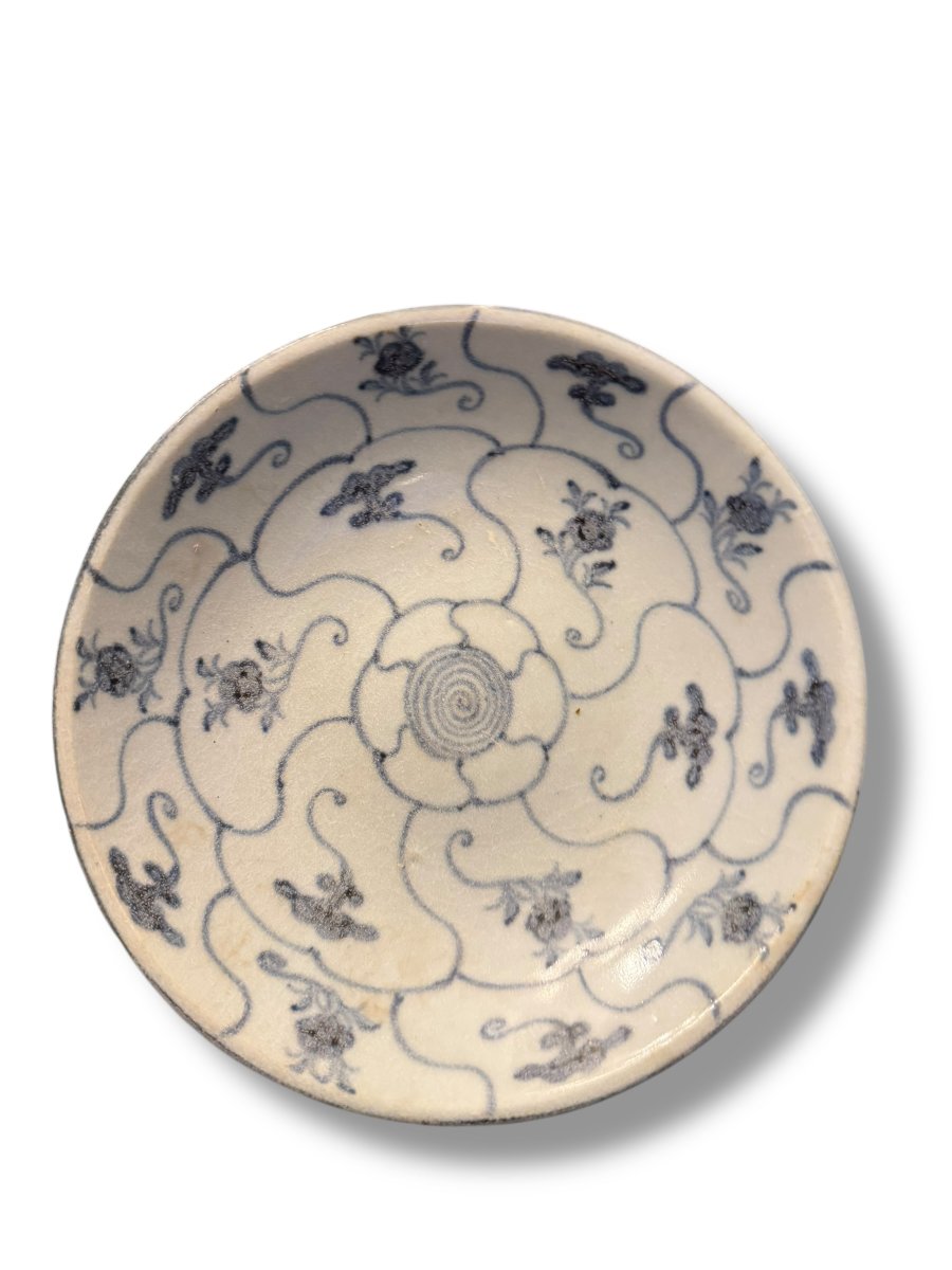 Assiette chinoise blanc bleu début XIXeme-photo-3