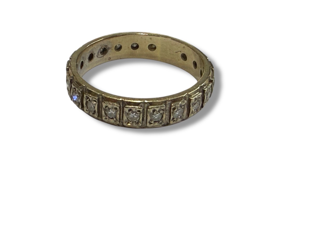 Alliance américaine diamants or gris-photo-2