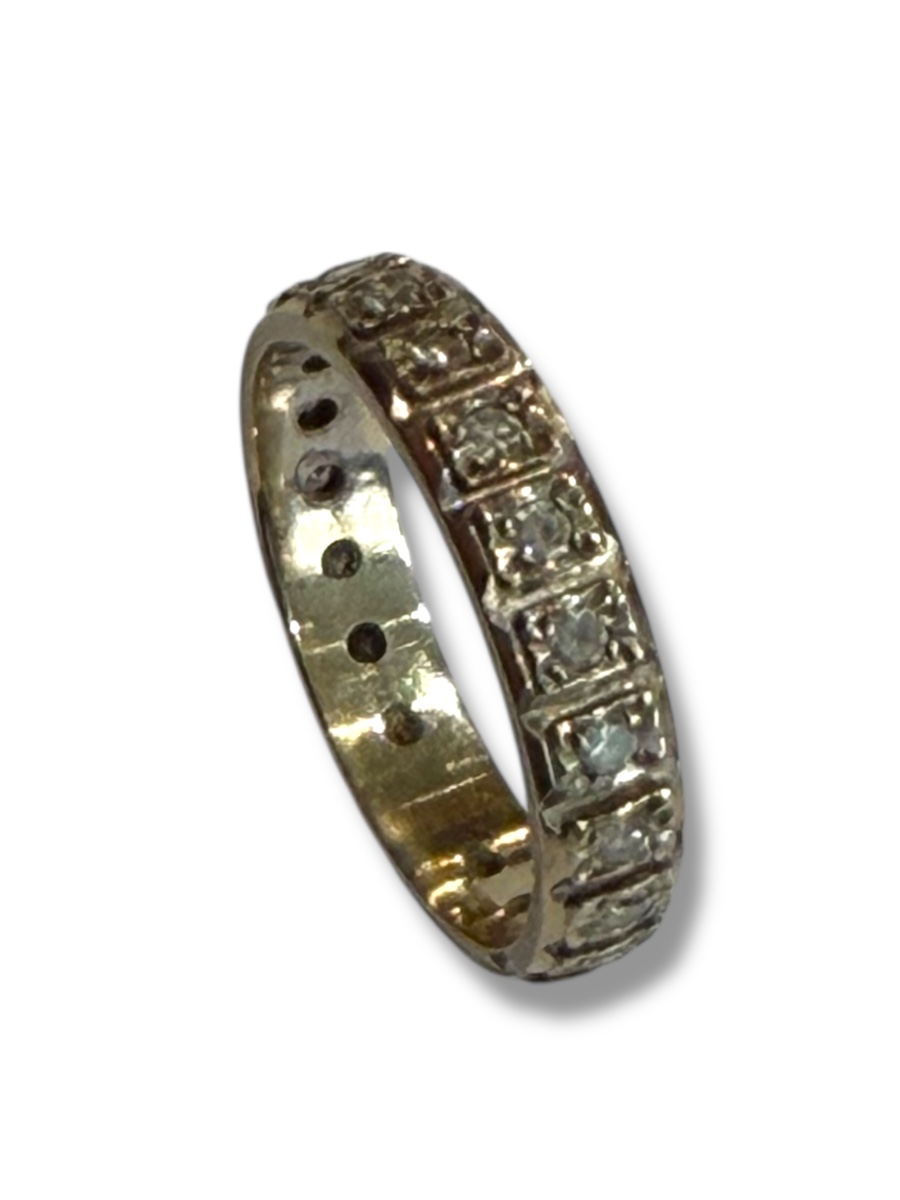Alliance américaine diamants or gris