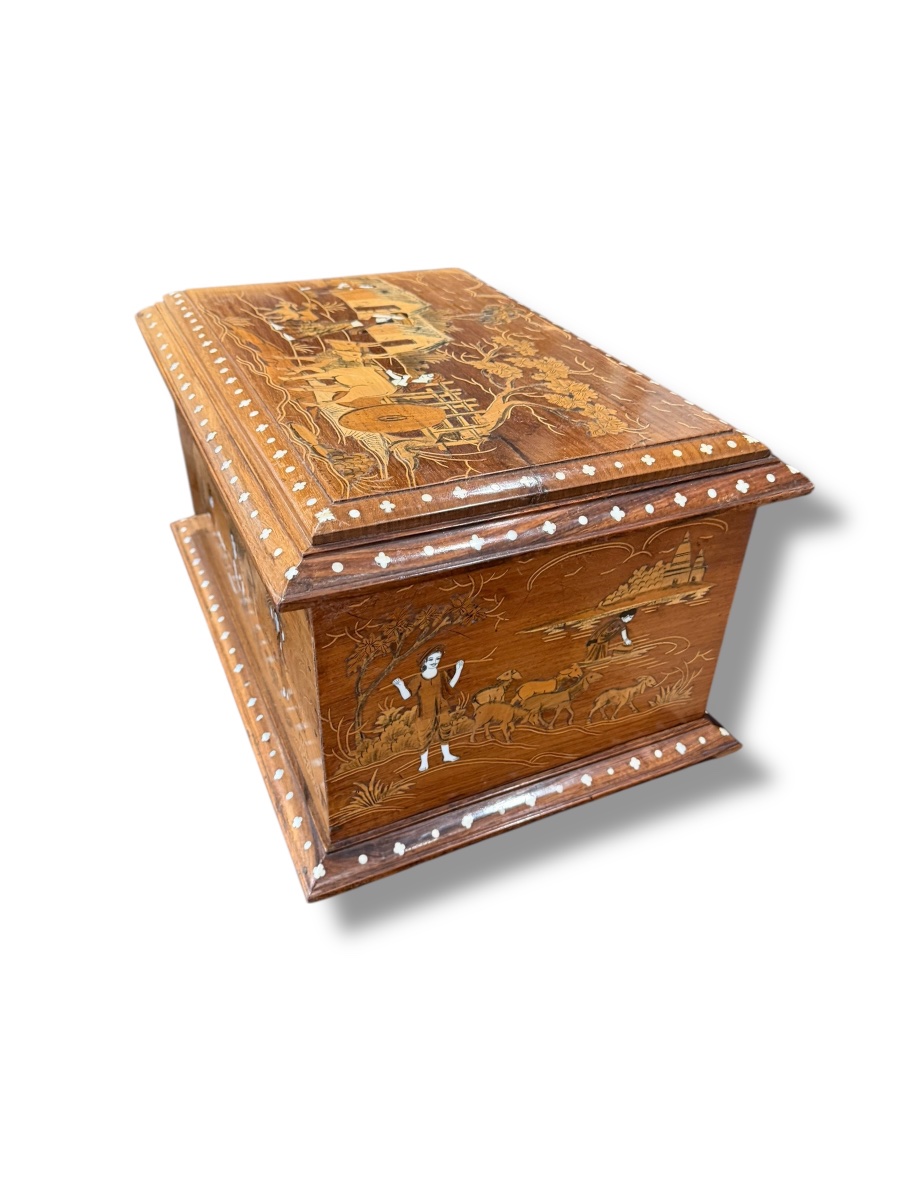 Important Marquetry Box From India And Punjab-photo-4