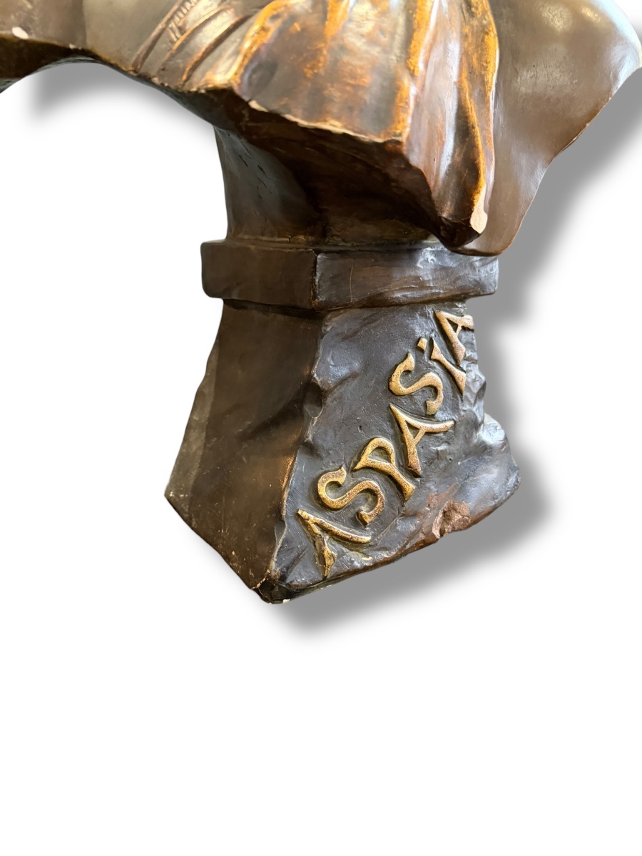 Art Nouveau Bust Of Aspasia, After Villanis-photo-3